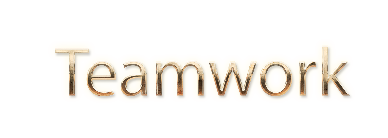 WORD TEAMWORK gold text typography PNG images free